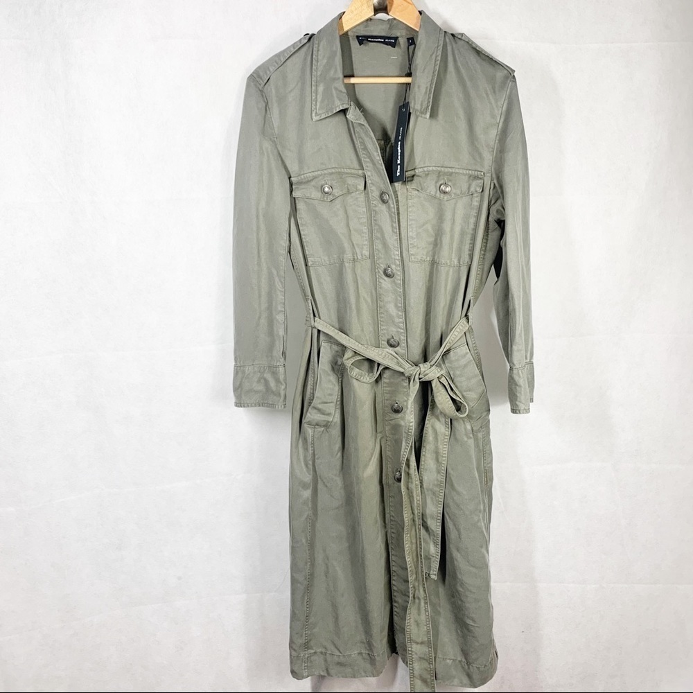 The Kooples Jeans Summer Lyocel long belted jacket